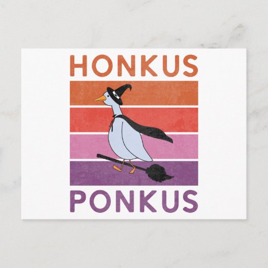 Funny Honkus Ponkus Halloween Goose Witches Honk Briefkaart (Voorkant)