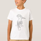 Funny Hoopoe kinder T-shirts (Voorkant)