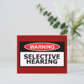 Funny hoorzitting briefkaart (Staand voorkant)