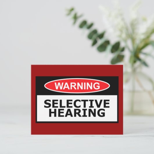 Funny hoorzitting briefkaart (Staand voorkant)