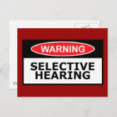 Funny hoorzitting briefkaart (Voorkant / Achterkant)