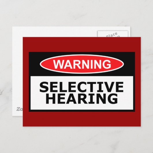 Funny hoorzitting briefkaart (Voorkant / Achterkant)