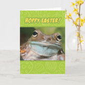 Funny Hoppy Easter van een kikkeroosterse Kaart (Gele Bloem)