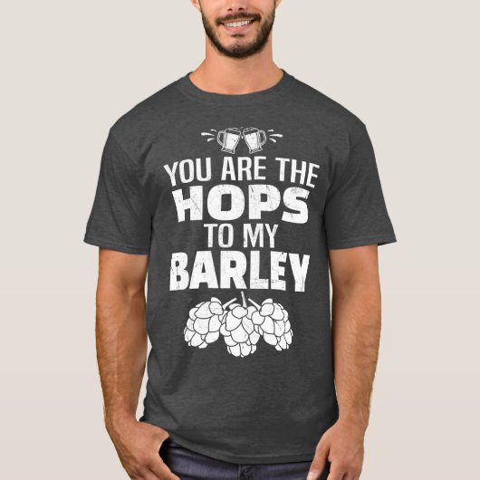 Funny Hops Barley Beer IPA Craft Brewery T-shirt (Voorkant)