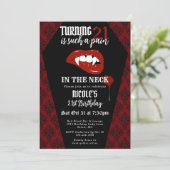 Funny Horror Gothic Vampire Any Age Birthday Party Kaart (Staand voorkant)