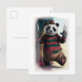 Funny Horror Parody Movie Character on a White Feestdagenkaart (Voorkant / Achterkant)