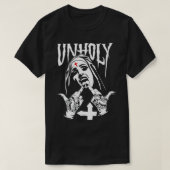 Funny Horror Unholy Nun T-shirt (Design voorkant)