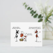 Funny Horse and Chicken Cartoon Briefkaart (Staand voorkant)