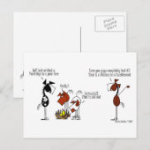 Funny Horse and Chicken Cartoon Briefkaart (Voorkant / Achterkant)