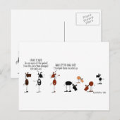 Funny Horse and Cow Card Briefkaart (Voorkant / Achterkant)