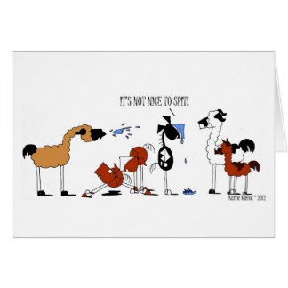 Funny Horse and Llama Cartoon