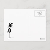 Funny Horse and Penguin Winter Cartoon Briefkaart (Achterkant)