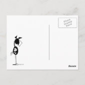 Funny Horse and Sheep Snowman Cartoon Briefkaart (Achterkant)