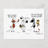 Funny Horse and Sheep Snowman Cartoon Briefkaart (Voorkant)