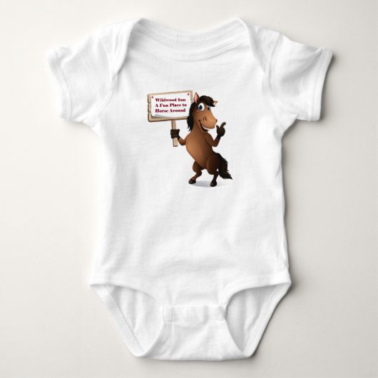 Funny Horse Baby Onsie Romper (Voorkant)