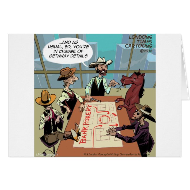 Funny Horse Bank Robber (Voorkant Horizontaal)