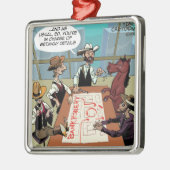 Funny Horse Bank Robber Metalen Ornament (Links)