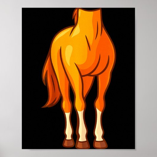 Funny Horse Body Costume Optical Illusion Gift Men Poster (Voorkant)