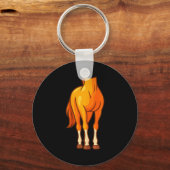 Funny Horse Body Costume Optical Illusion Gift Men Sleutelhanger (Voorkant)