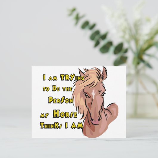 Funny Horse Briefkaart (Staand voorkant)