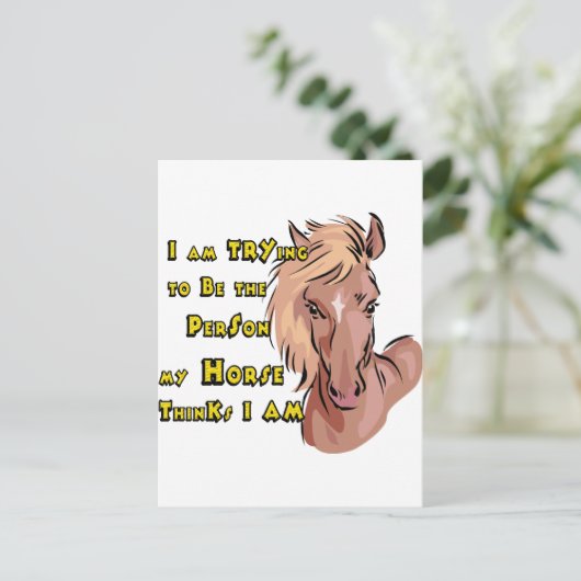 Funny Horse Briefkaart (Staand voorkant)