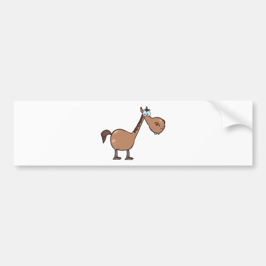Funny Horse Bumpersticker (Voorkant)
