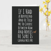 Funny Horse Cards For Women For Her Teen Girls  Kaart (Gele Bloem)