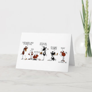 Funny Horse & Carrot Cake Cartoon Verjaardag Kaart