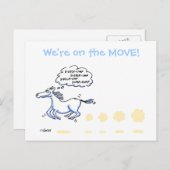 Funny Horse Cartoon Adreswijziging Briefkaart (Voorkant / Achterkant)
