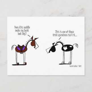 Funny Horse Cartoon Briefkaart