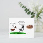 Funny Horse Cartoon Briefkaart (Staand voorkant)