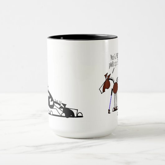 Funny Horse Cartoon Mok (Midden)