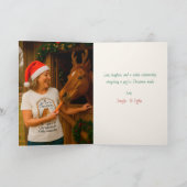 Funny Horse Christmas Equestrians & Animal Lovers Kaart (Binnen)