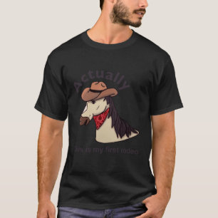 Funny Horse Cowboy Dit is mijn eerste Rodeo Wester T-shirt