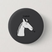 Funny Horse D  Ronde Button 5,7 Cm (Voorkant)