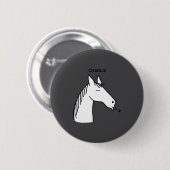 Funny Horse D  Ronde Button 5,7 Cm (Voorkant /achterkant)