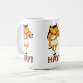 Funny Horse die door kwam om Hay te zeggen Koffiemok (Voorkant links)