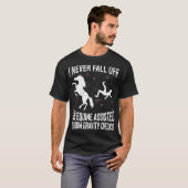 Funny Horse Equine Assisted Gravity Checks Gift T-shirt (Voorkant volledig)