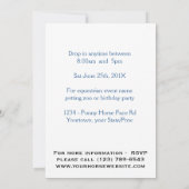 Funny Horse Face for Party of Equestrian Event Kaart (Achterkant)