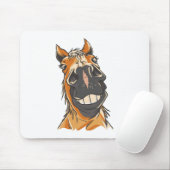 Funny Horse Face Muismat (Met muis)