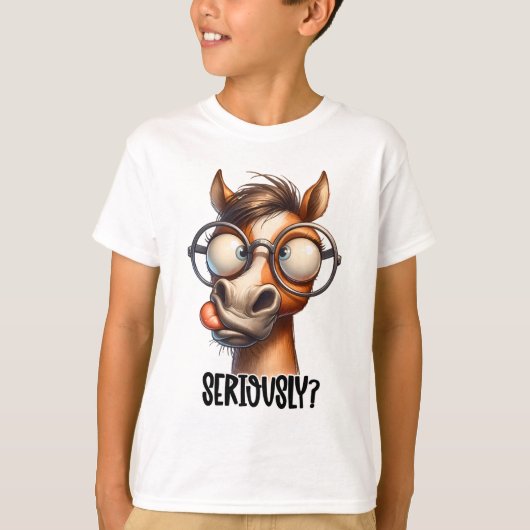 Funny Horse Face T-shirt (Voorkant)