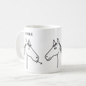 Funny Horse gepersonaliseerd Koffiemok (Voorkant links)