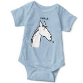 Funny Horse gepersonaliseerd Romper