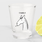 Funny Horse gepersonaliseerd Shot Glas