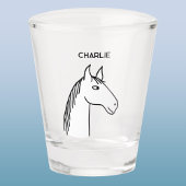 Funny Horse gepersonaliseerd Shot Glas