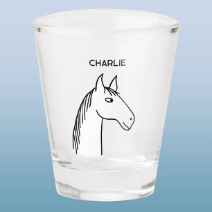 Funny Horse gepersonaliseerd Shot Glas