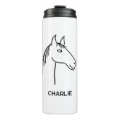 Funny Horse gepersonaliseerd Thermosbeker (Voorkant)