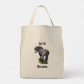 Funny Horse Gezegde, Kiss My Hayburner, Paardenren Tote Bag (Achterkant)