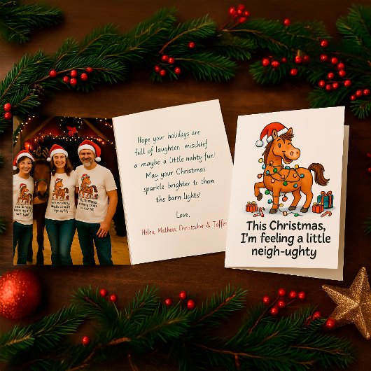 Funny Horse Greeting for Equestrians & Animal Love Kaart