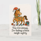 Funny Horse Greeting for Equestrians & Animal Love Kaart (Voorkant)